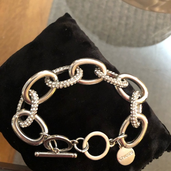Chicos Silver colored chain bracelet with toggle clasp in Excellent condition. - Picture 2 of 9
